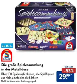 Aldi Süd Schmidt Die große Spielesammlung in der Metalldose Angebot