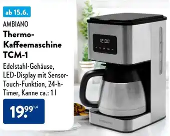 Aldi Süd AMBIANO Thermo Kaffeemaschine TCM-1 Angebot