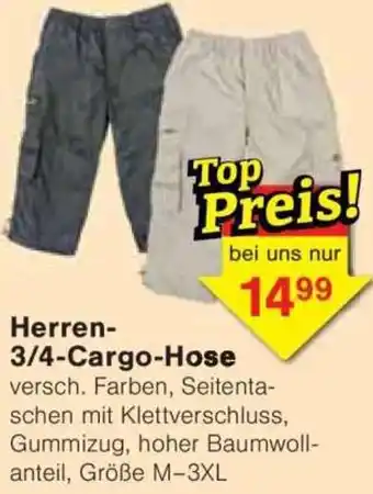 Jawoll Herren 3/4 Cargo-Hose Angebot