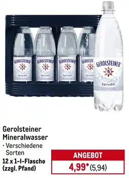 METRO Gerolsteiner Mineralwasser Angebot