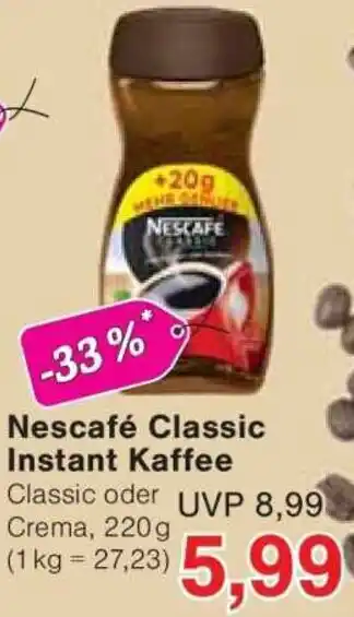 Jawoll Nescafé Classic Instant Kaffee Angebot