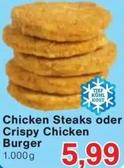 Jawoll Chicken Steaks oder Crispy Chicken Burger Angebot