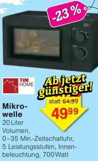 Jawoll TIM HOME Mikrowelle Angebot