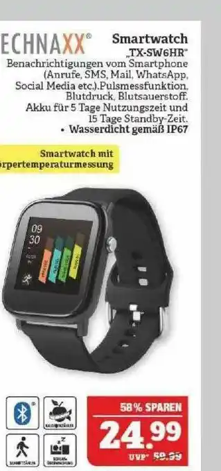 Marktkauf Technaxx Smartwatch Tx-sw6hr Angebot