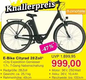 Jawoll Prophete E-Bike Cityrad 28 Zoll Angebot