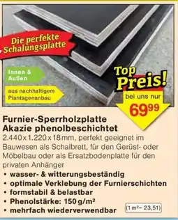 Jawoll Furnier-Sperrholzplatte Akazie phenolbeschichtet Angebot