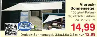 Jawoll Viereck Sonnensegel Angebot