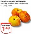 Globus Plattpfirsiche gelb-/weißfleischig Angebot
