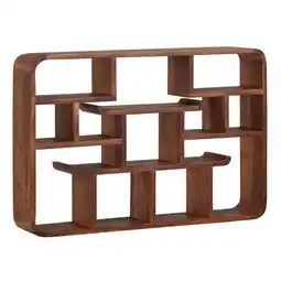 Netto Marken-Discount KADIMA DESIGN Modernes Wandregal aus Sheeshamholz, Elegantes und funktionales Stauraumwunder Angebot