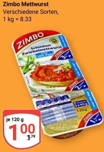 Globus Zimbo Mettwurst Angebot
