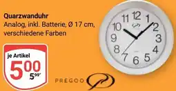 Globus PREGOO Quarzwanduhr Angebot