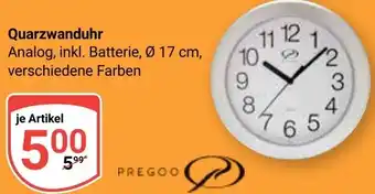 Globus PREGOO Quarzwanduhr Angebot