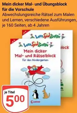 Globus Mein dicker Mal- und Übungsblock für die Vorschule Angebot