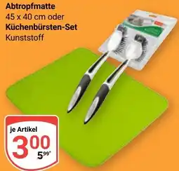 Globus Abtropfmatte oder Küchenbürsten-Set Angebot