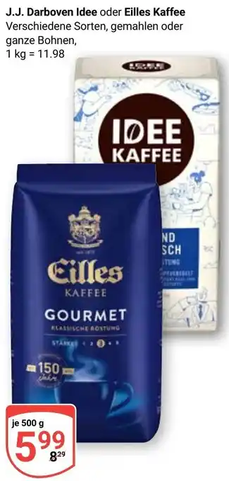 Globus J.J. Darboven Idee oder Eilles Kaffee Angebot