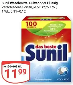 Globus Sunil Waschmittel Pulver oder Flüssig Angebot