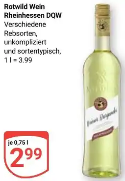 Globus Rotwild Wein Rheinhessen DQW Angebot