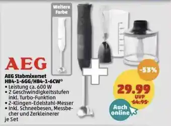 PENNY Aeg Stabmixerset Hb4-1-6gg Oder Hb4-1-6cw Angebot