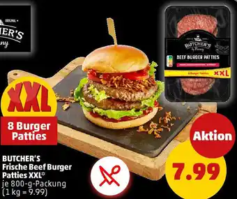 PENNY BUTCHER'S Frische Beef Burger Patties XXL Angebot