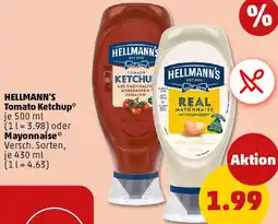 PENNY HELLMANN'S Tomato Ketchup oder Mayonnaise Angebot