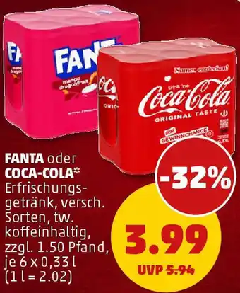 PENNY FANTA oder COCA-COLA Angebot