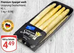Globus Premium Spargel weiß Angebot