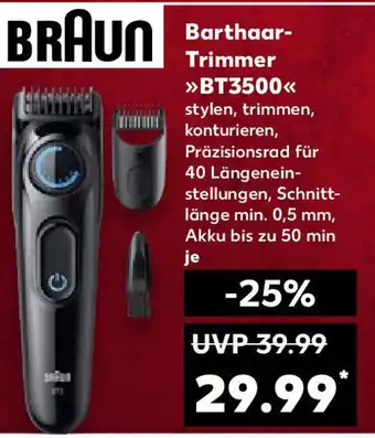 Kaufland BRAUN Barthaar- Trimmer BT3500 Angebot