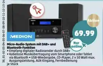 PENNY Medion Micro-audio-system Mit Dap+ Und Bluetooth-funktion Angebot