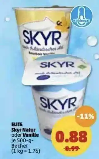 PENNY Elite Skyr Natur Oder Vanille Angebot