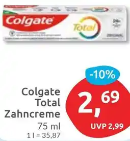 Budni Colgate Total Zahncreme Angebot