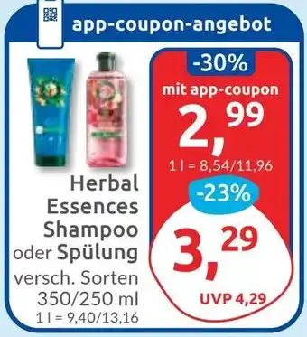 Budni Herbal Essences Shampoo oder Spülung Angebot