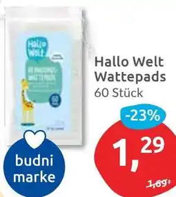 Budni Hallo Welt Wattepads Angebot