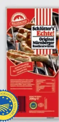 tegut Schlütters Echte Original Nürnberger Rostbratwürste Angebot