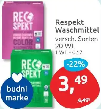 Budni Respekt Waschmittel Angebot