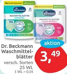 Budni Dr. Beckmann Waschmittelblätter Angebot