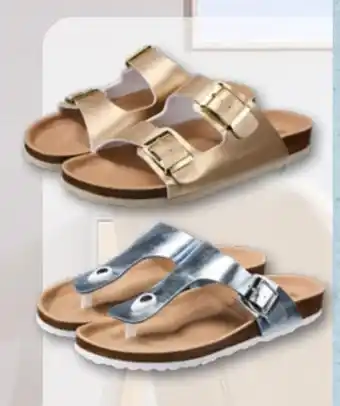 Aldi Nord Up2Fashion Damen Leder-Tieffußbettpantoletten Angebot