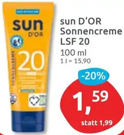 Budni sun D'OR Sonnencreme LSF 20 Angebot