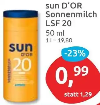 Budni sun D'OR Sonnenmilch LSF 20 Angebot