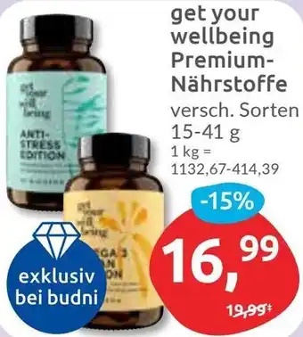 Budni get your wellbeing Premium Nährstoffe Angebot