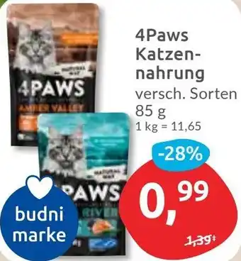 Budni 4Paws Katzennahrung Angebot