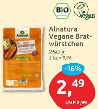 Budni Alnatura Vegane Bratwürstchen Angebot