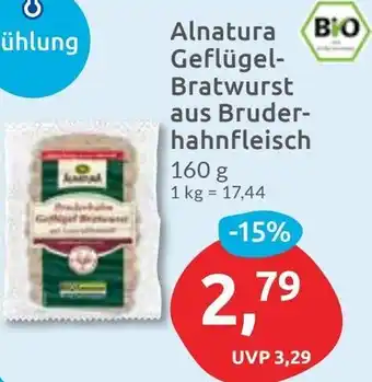 Budni Alnatura Geflügel Bratwurst aus Bruderhahnfleisch Angebot