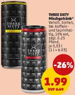 PENNY THREE SIXTY Mischgetränk Angebot