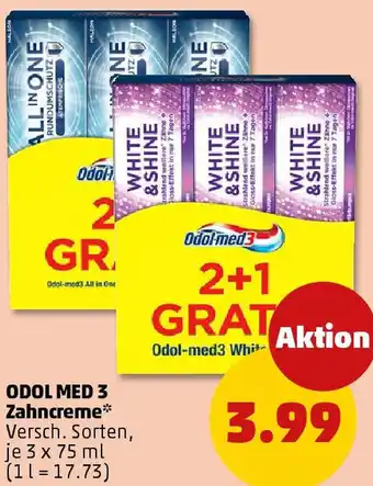 PENNY ODOL MED 3 Zahncreme Angebot