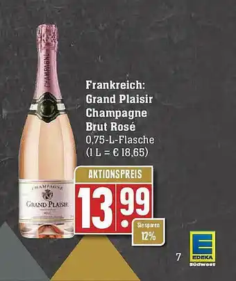 Edeka Grand Plaisir Champagne Brut Rosé Angebot