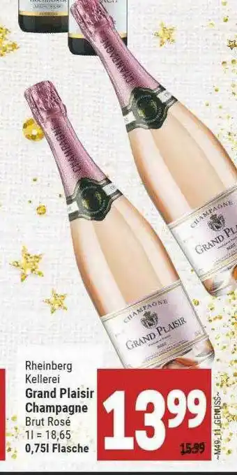 Marktkauf Rheinberg Kellerei Grand Plaisir Champagne Angebot