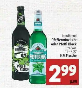 Marktkauf Nordbrand Pfefferminzlikör Oder Pfeffi Black Angebot