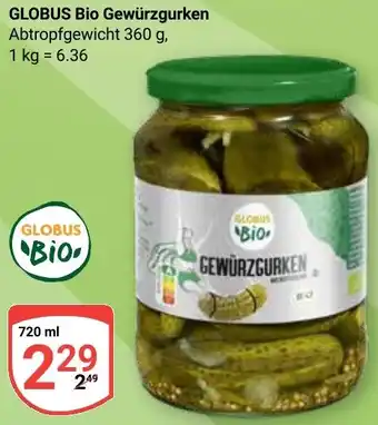 Globus GLOBUS Bio Gewürzgurken Angebot