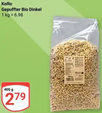 Globus KoRo Gepuffter Bio Dinkel Angebot