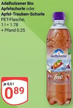 Globus Adelholzener Bio Apfelschorle oder Apfel-Trauben-Schorle Angebot